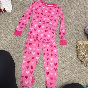 Little Sleepies Pink XO Heart Pajama Set